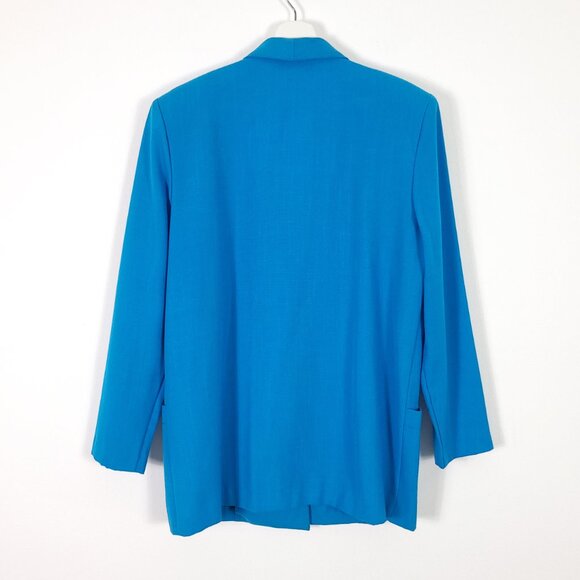 Vintage Blue Single Button Blazer Jacket - Picture 8 of 9